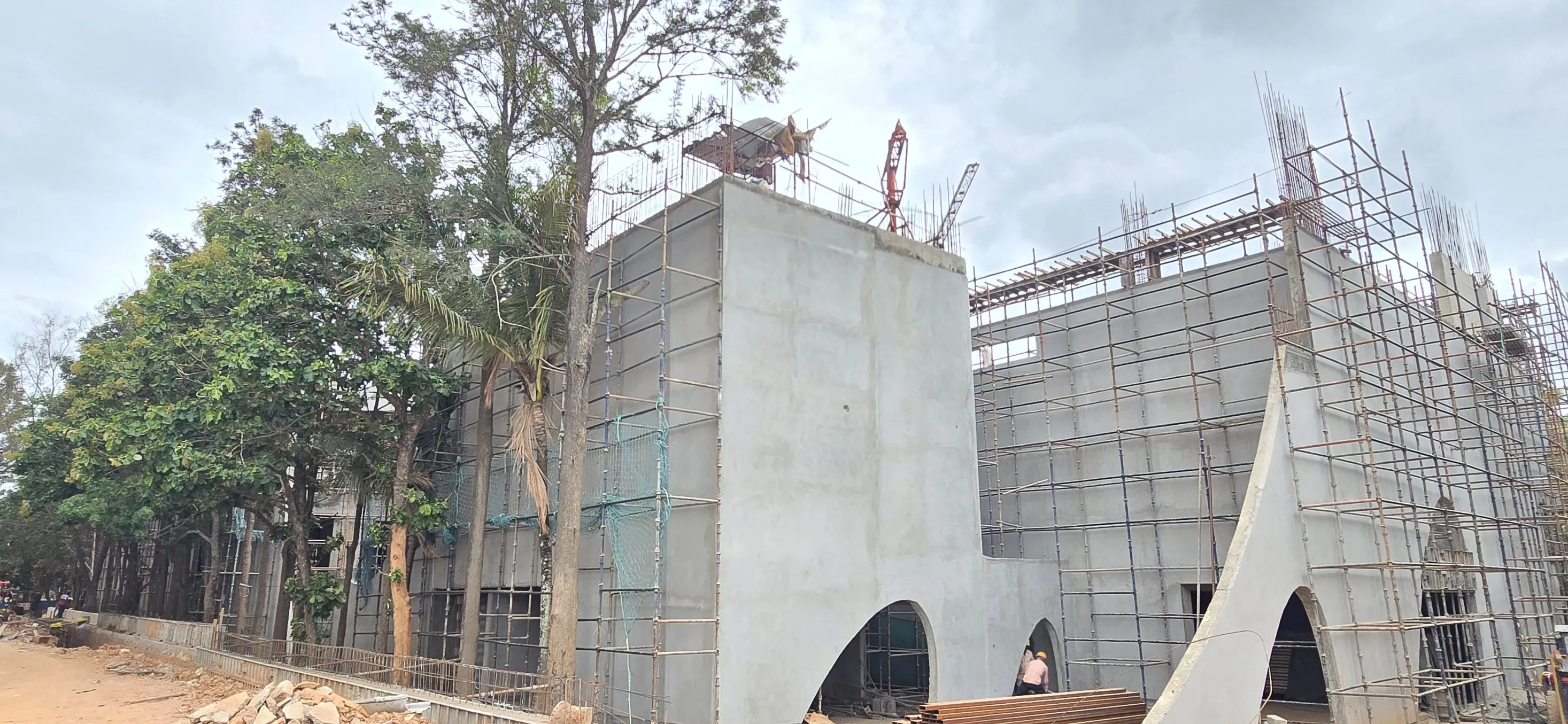Club House | Roof shuttering & reinforcement works, external and internal plastering works in progress