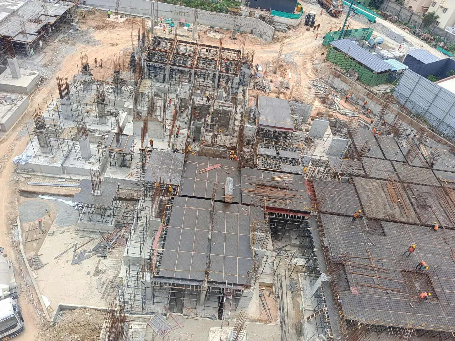 Tower C Upper basement Slab in progress