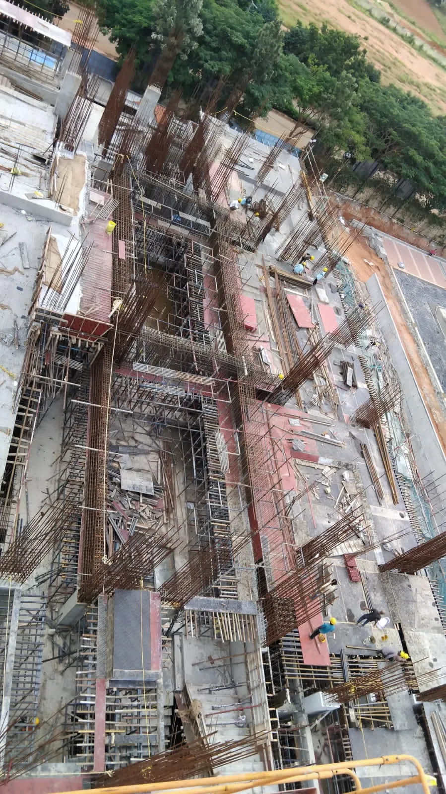 Tower B | 2nd floor slab shuttering & reinforcement work in progress