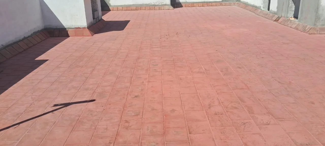 Tower 1 & 2 Above terrace activities Waterproofing completed . Tile flooring completed