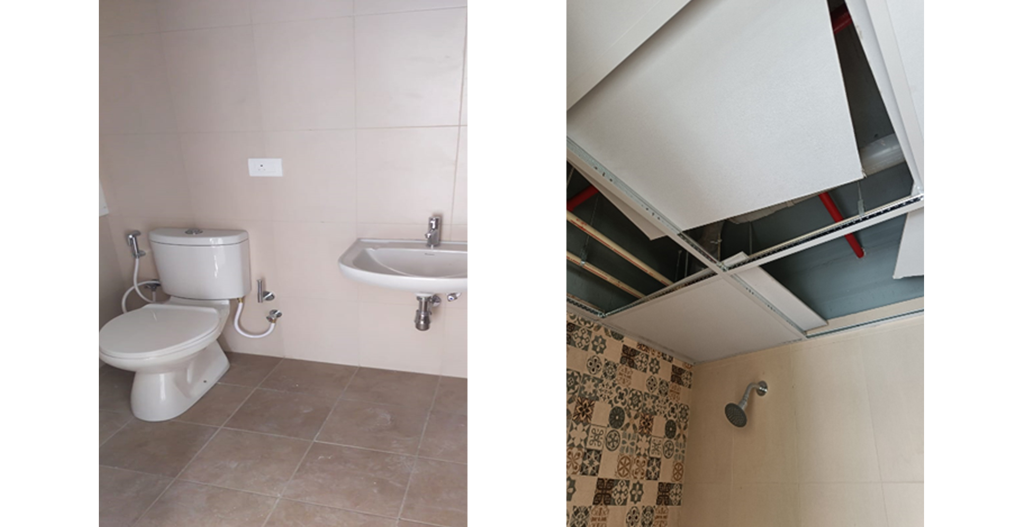 Toilet sanitary fixtures and Toilet False ceiling works