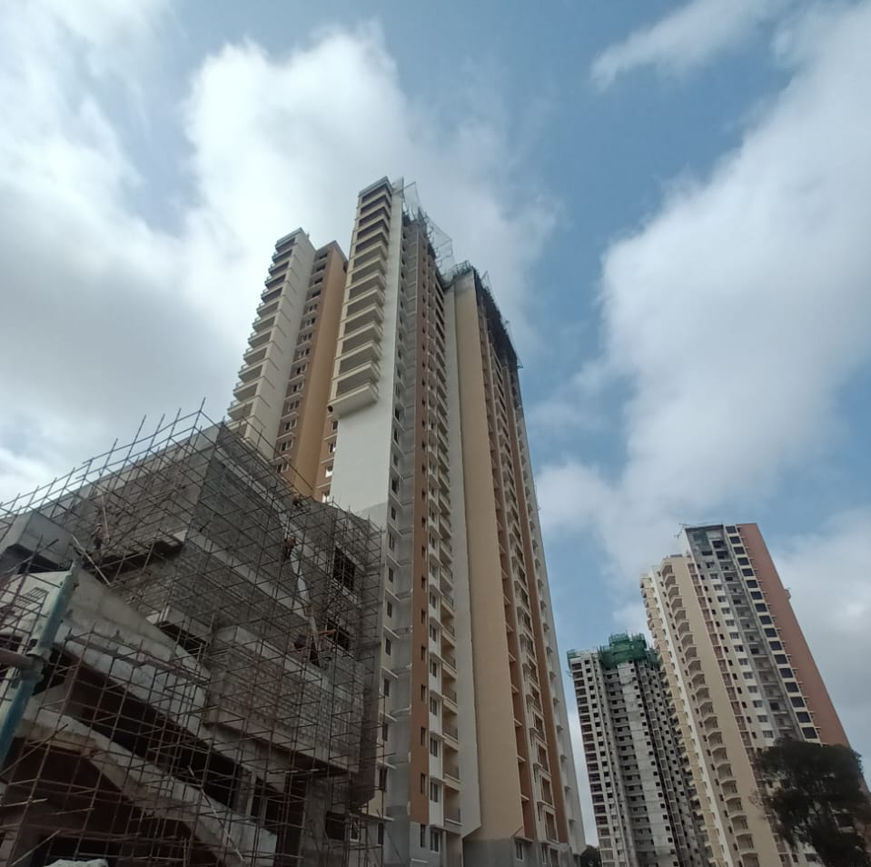Structure -Above terrace finishing works are in progress