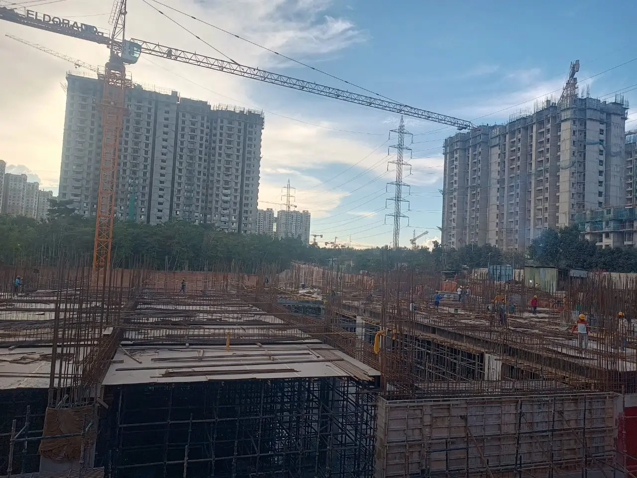 WING B – Ground floor slab shuttering work in progress