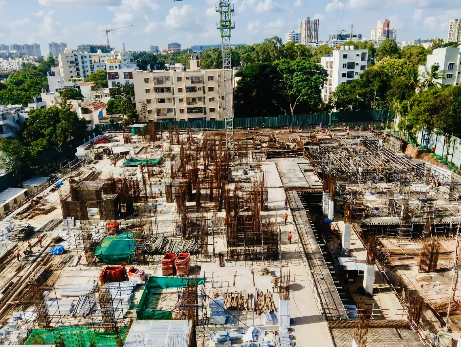Tower B - Ground floor to 1st floor wall reinforcement WIP