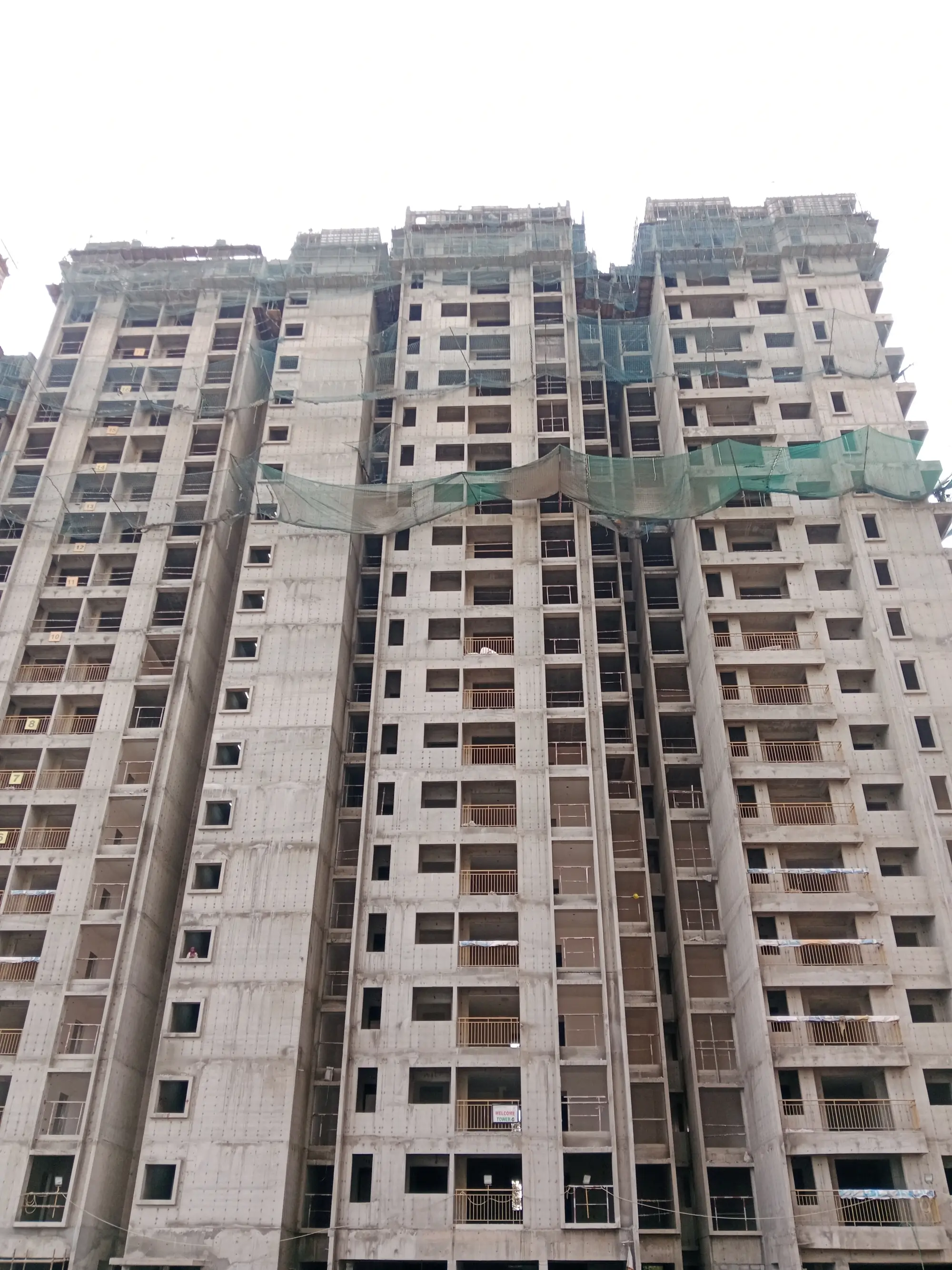 Twenty First Floor shuttering & reinforcement work is in progress