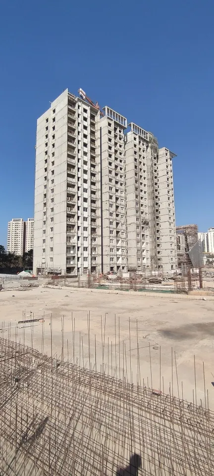 Tower F - Pergola & Elevation features completed Over Head Tank works are completed.