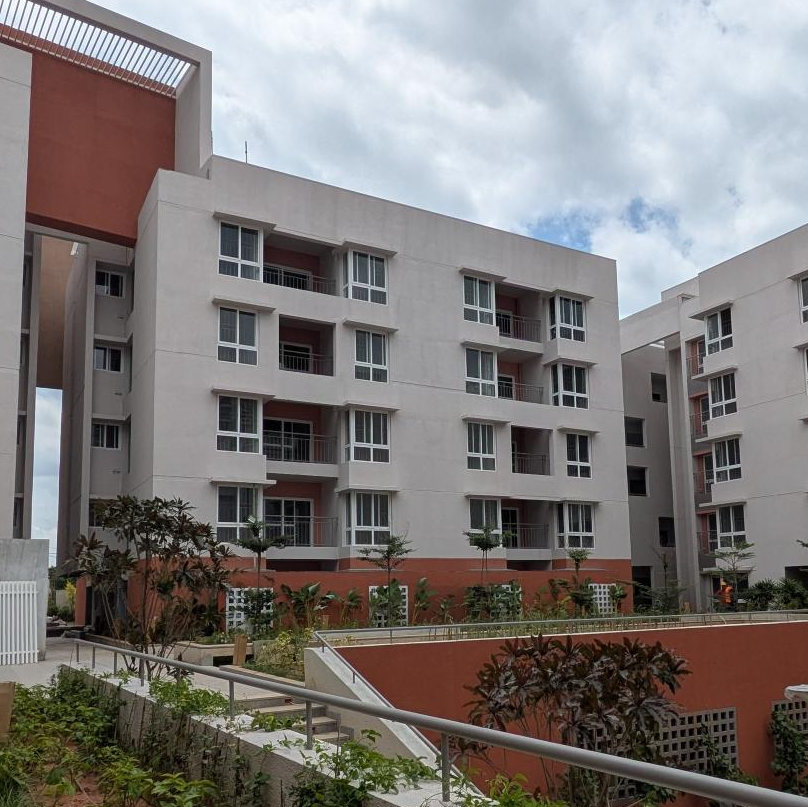 O Block External paint completed. QA certification is underway Terrace clay tile finishing work completed. Basement VDF completed. Lift installed. Common area (Lift lobby and staircase) finishing work in progress. Basement Painting work in progress.