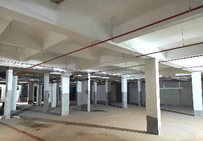Painting work in progress Service ceiling piping work in progress