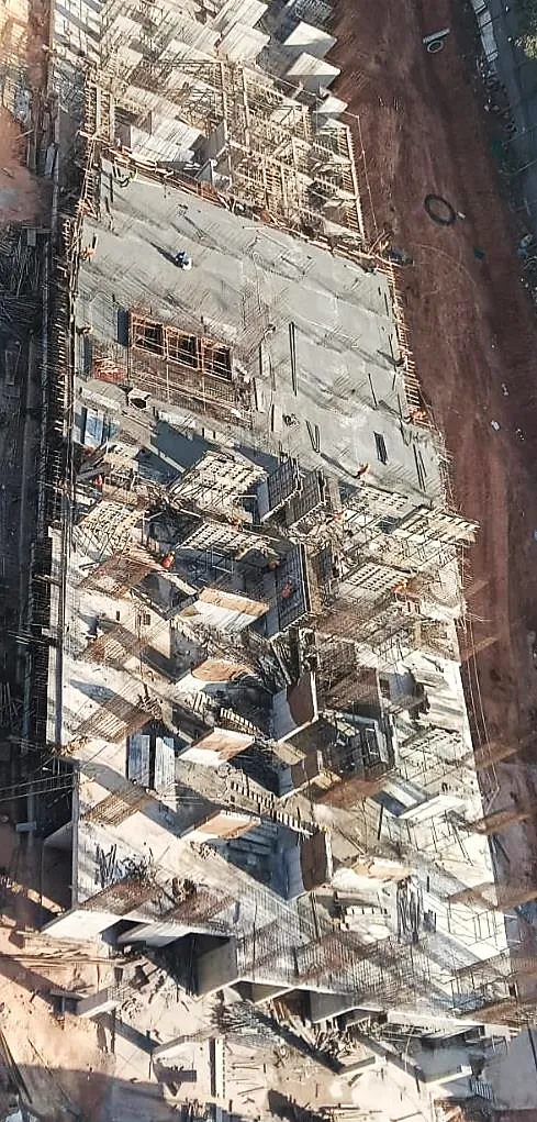 TOWER – D: Upper Basement Slab works in progress