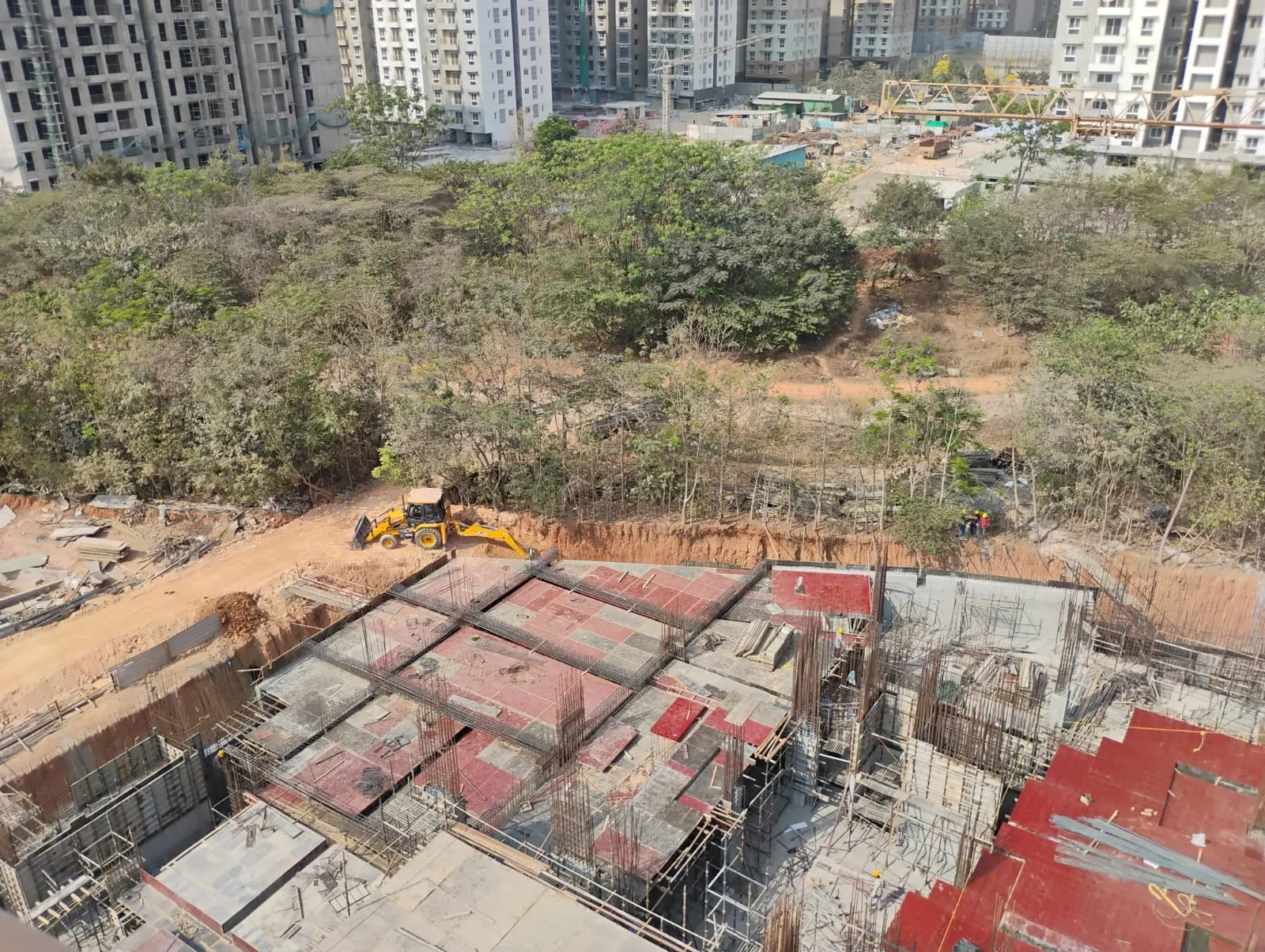 Hospital- 3)Pour3- Ground floor slab shuttering wip. 4)Pour4- Ground floor slab shuttering wip.