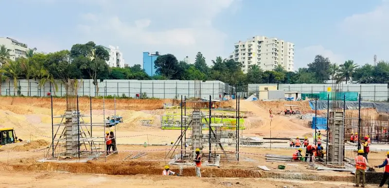 Tower B Column shuttering in progress