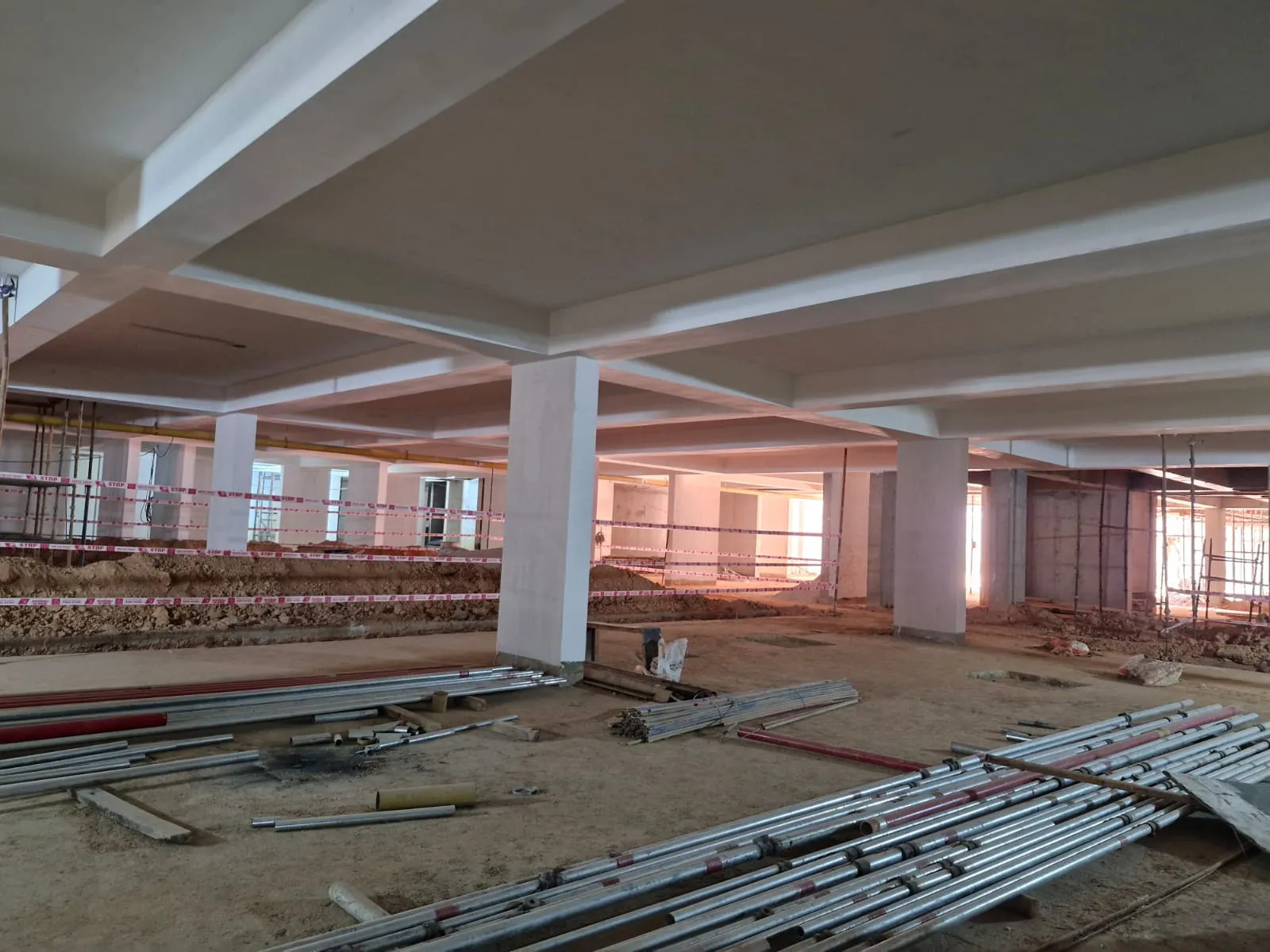 Lower basement painting work in progress