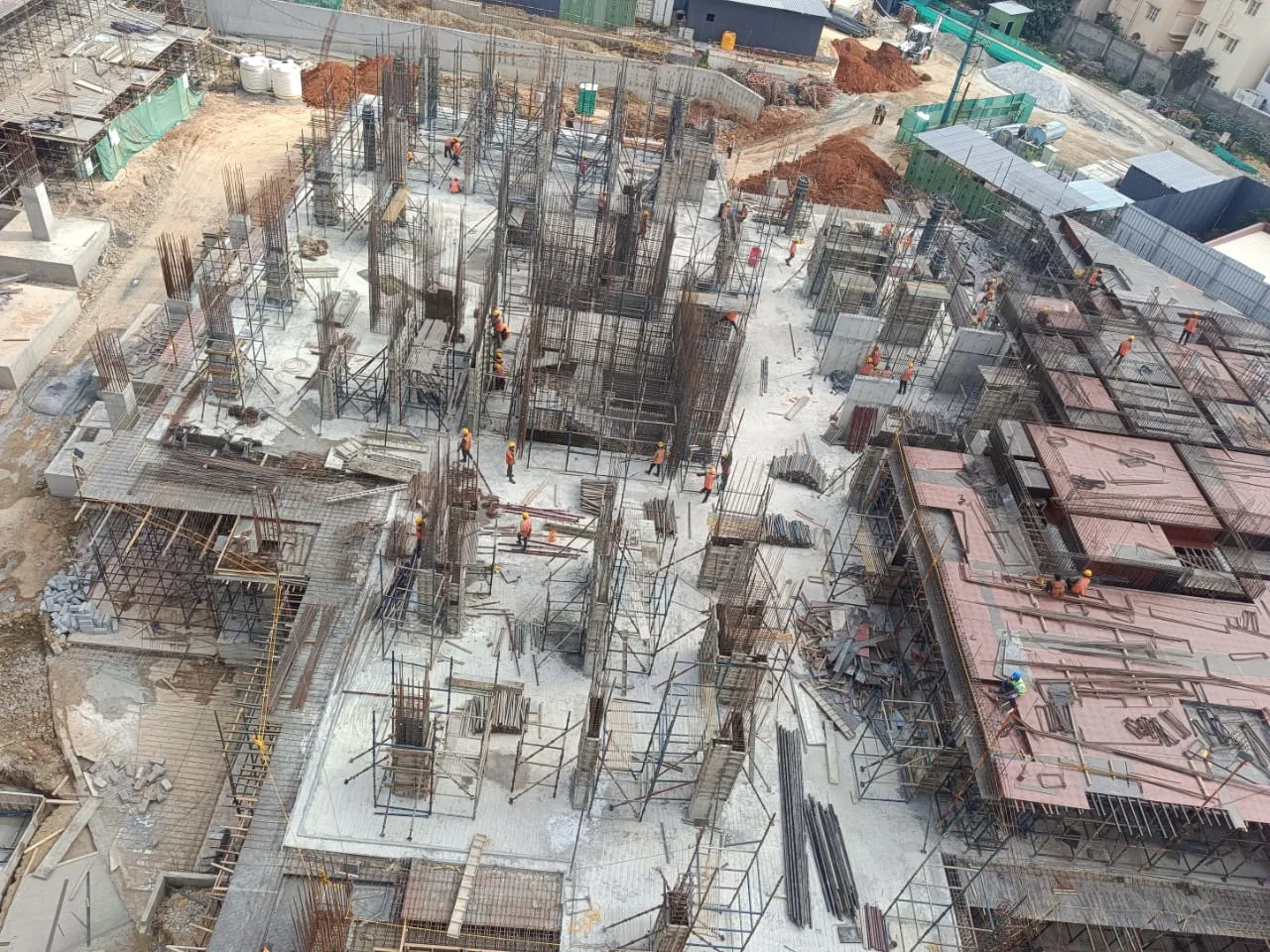 Tower C | Reinforcement & Shuttering work in progress for Ground floor Slab