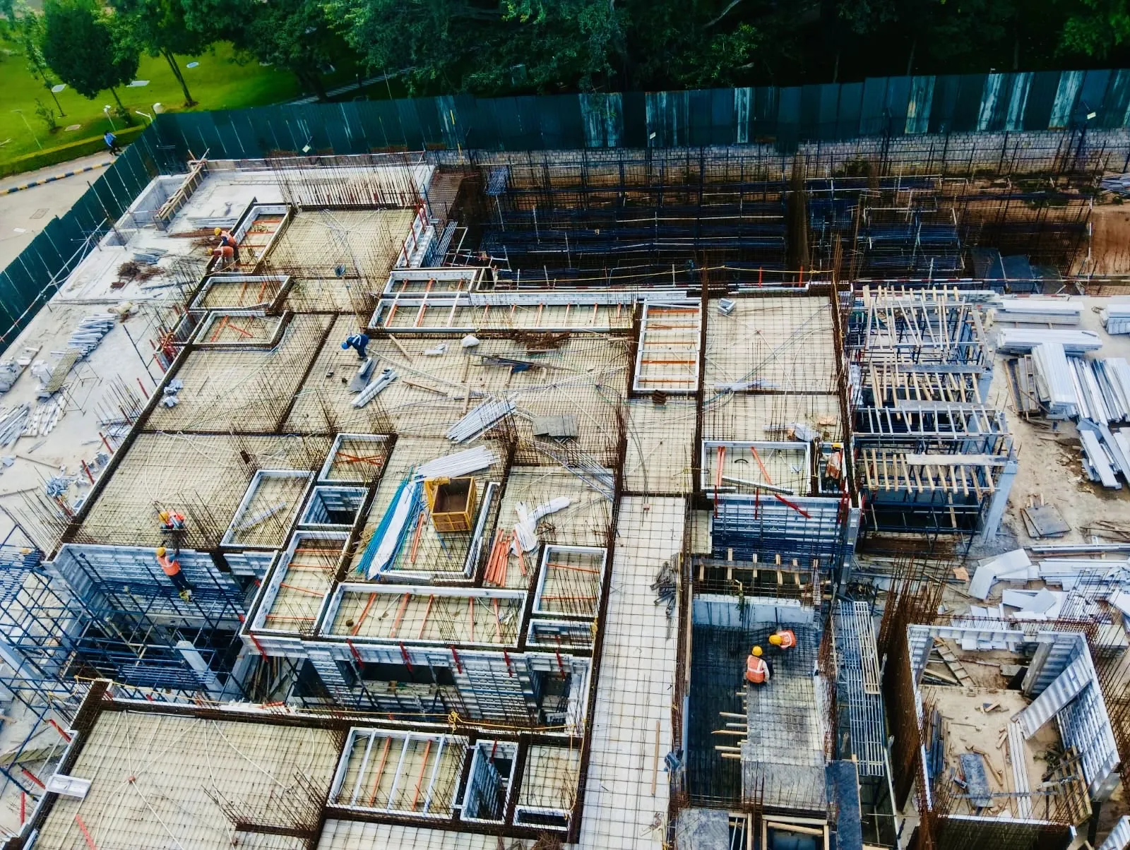 Tower A - Ground floor to 1st floor | Wall shuttering and Reinforcement work in progress