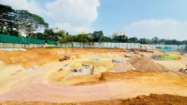 Core wall block work in progress