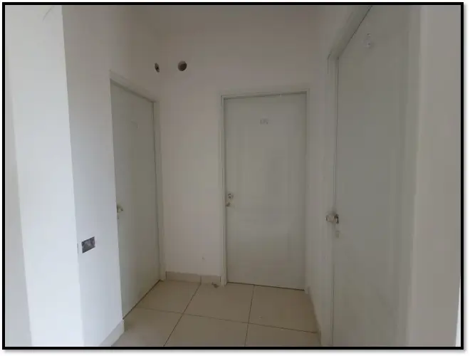 Fixing of doors work in progress