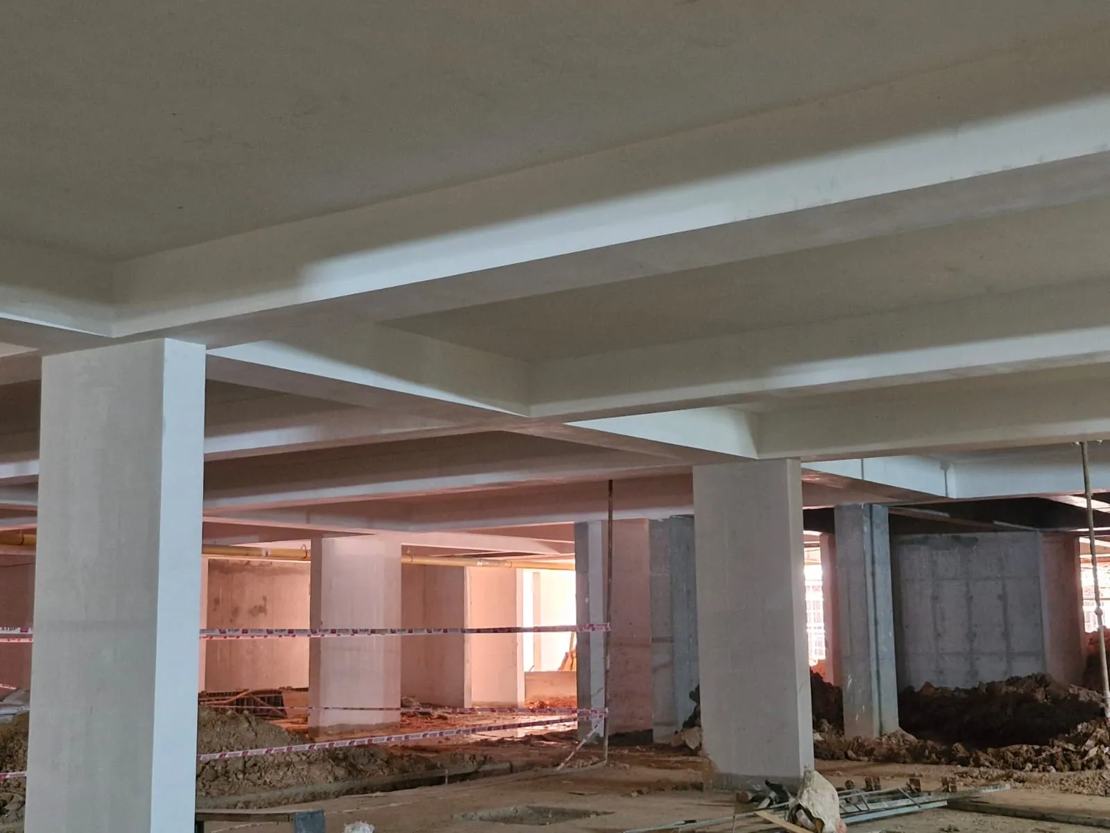 Lower basement painting work in progress