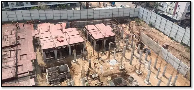 Manor-Tower C - Ground Floor slab shuttering work in progress