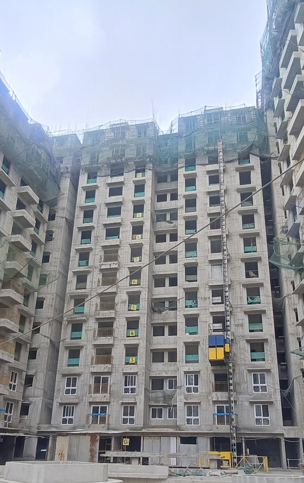 Wing B: 16th floor level structural work in progress