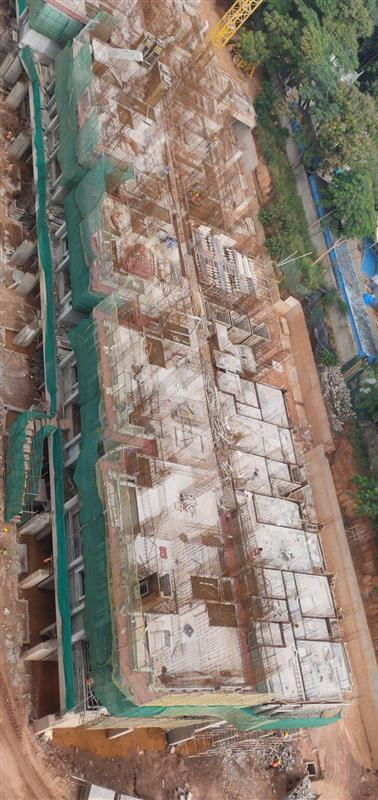 Tower C, 2nd floor pour 1 slab completed, 2 nd Floor (pour 2) slab shuttering & reinforcement work in progress