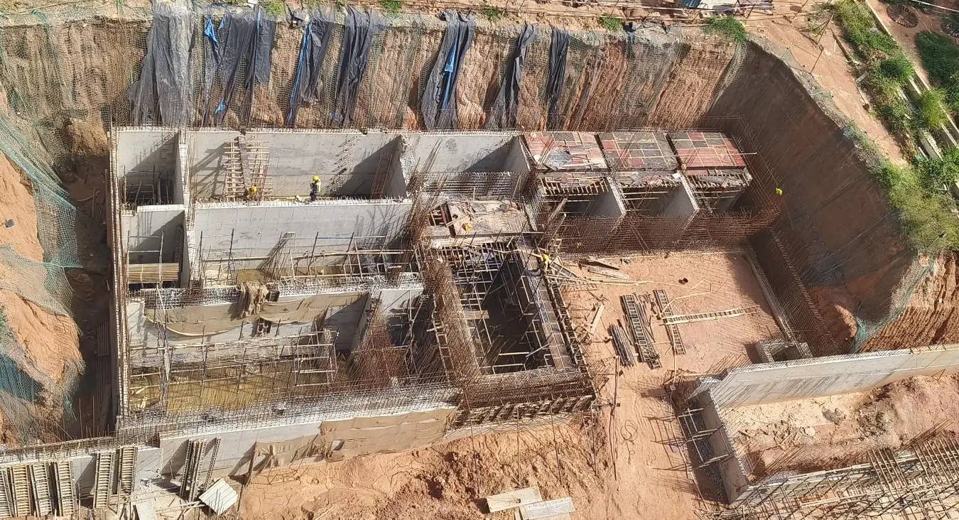 STP –Wall concrete in progress