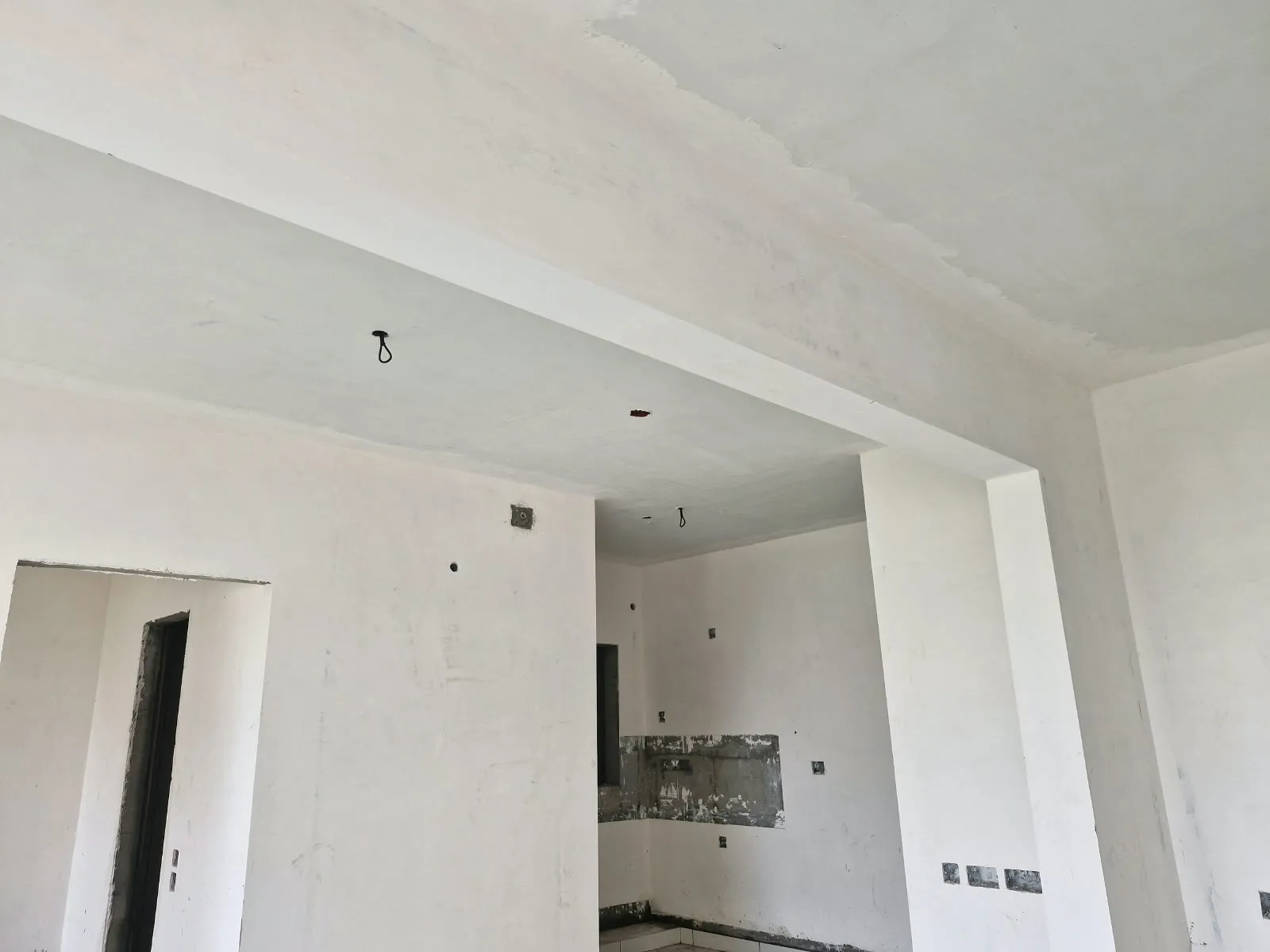 Plastering and  flooring work in progress