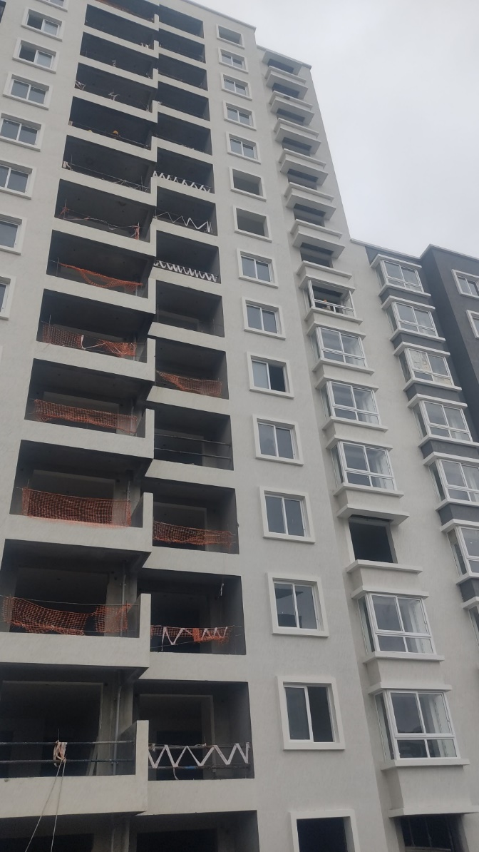 Tower- C: Windows & Door installation in progress.