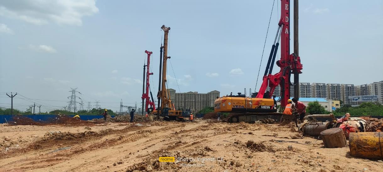 Tower 1 &  03 – piling work in progress