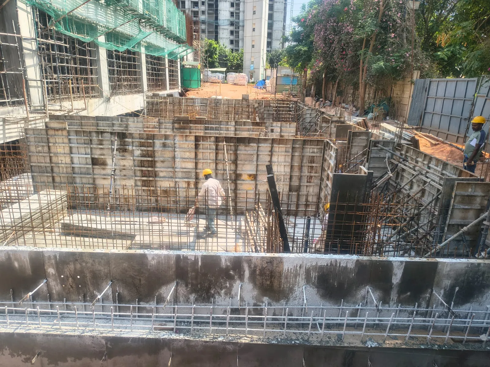 East ventilation shaft | B1-GF wall shuttering work in progress