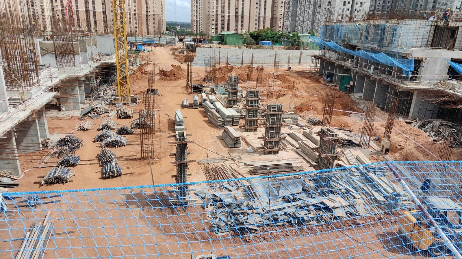 STP basement floor to Ground floor Column reinforcement wip.