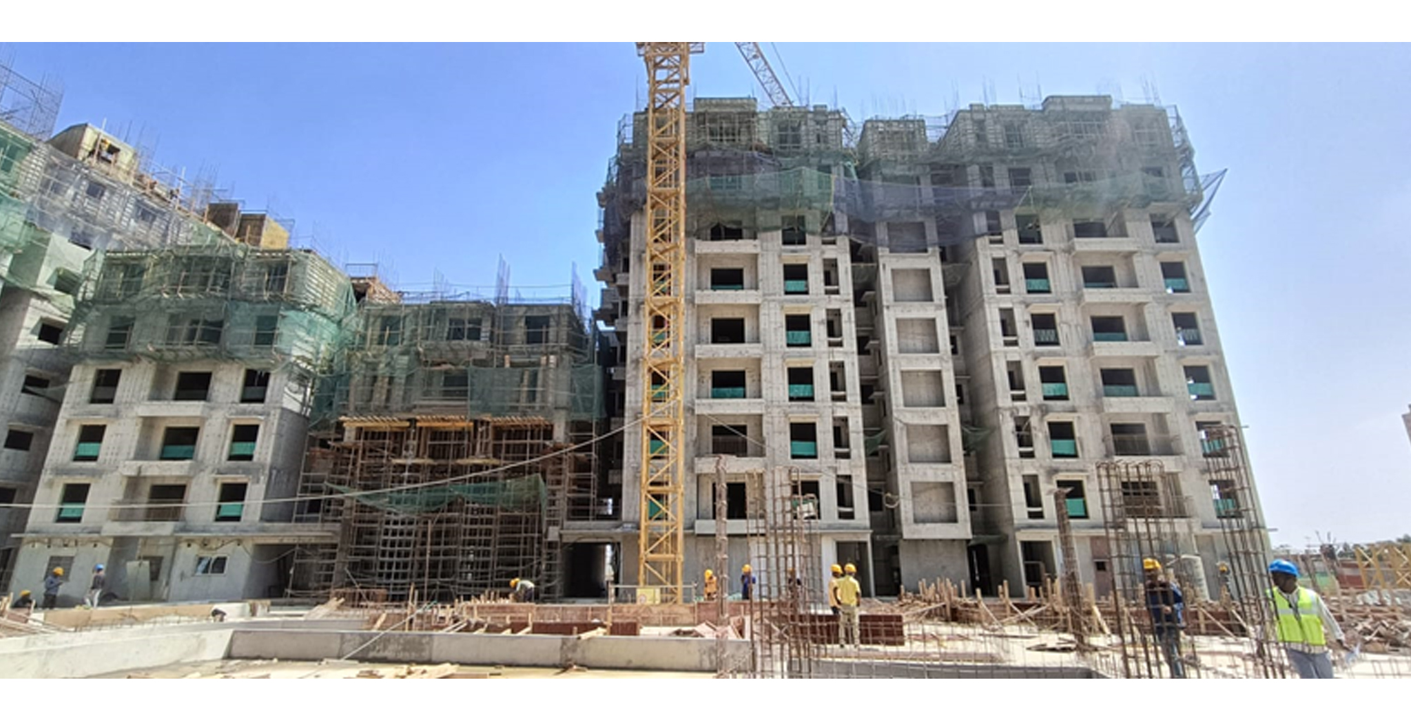Wing C - 8th floor level structural work in progress