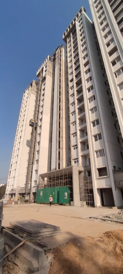 Tower E- External painting activities are in progress.