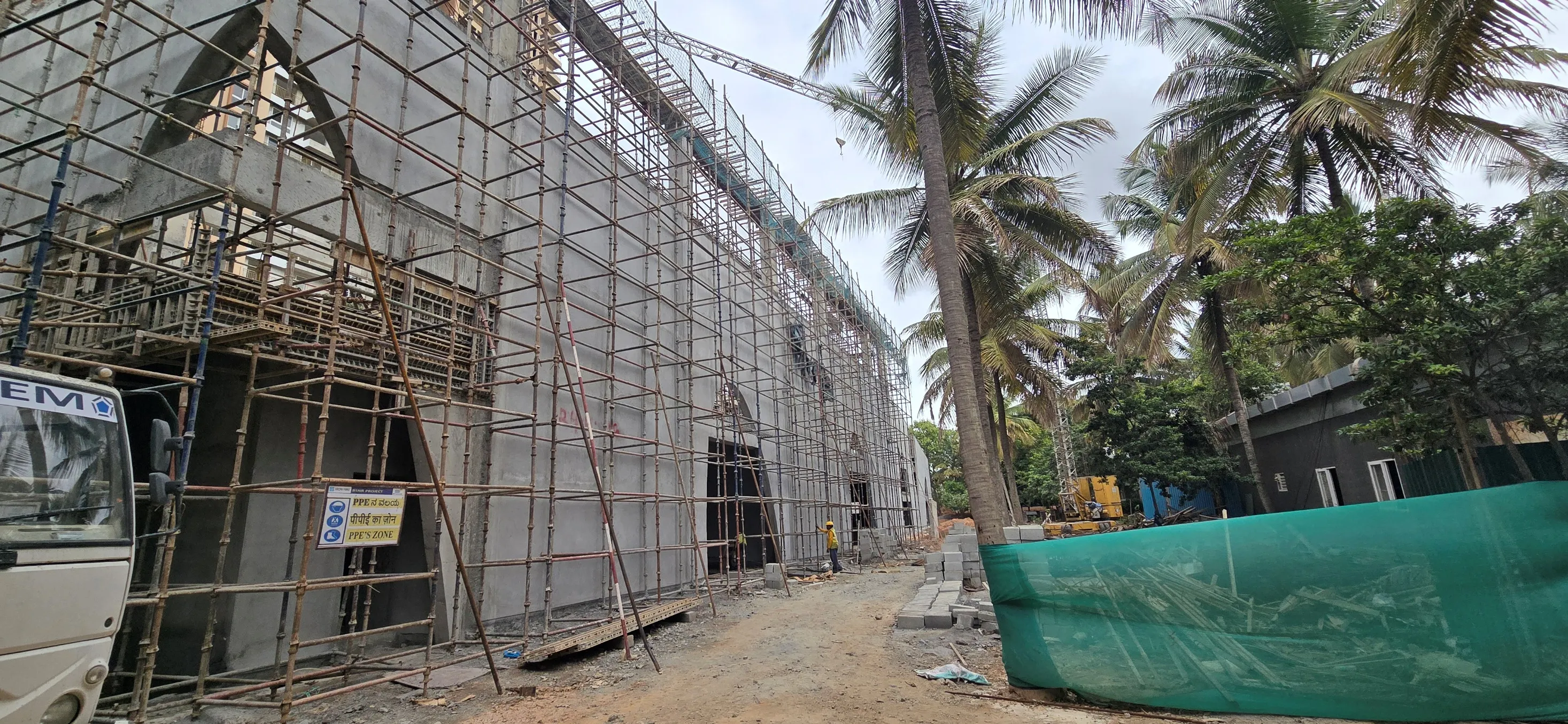 Club House | Roof shuttering & reinforcement works, external and internal plastering works in progress