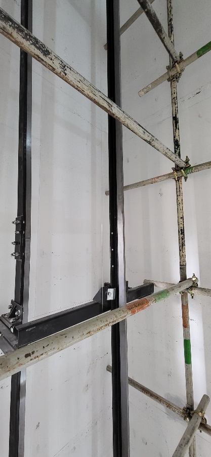 Passenger lift installation work in progress