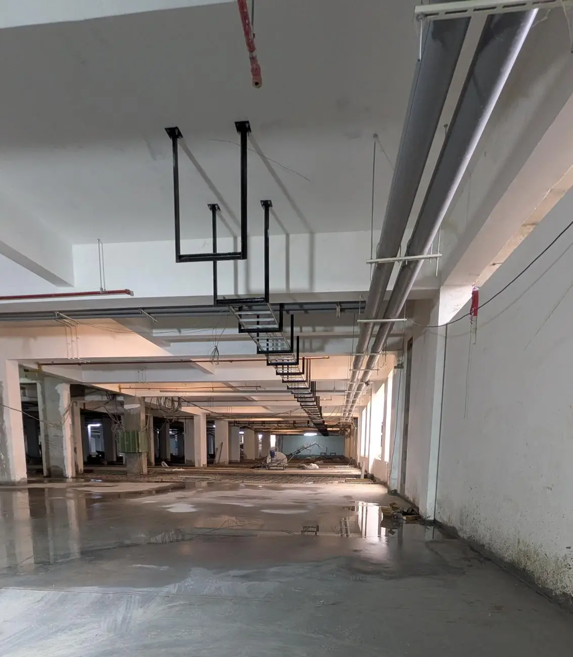 A & B Block – Basement Ceiling Service Works