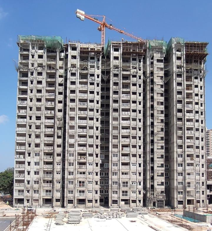 Parapet and Above Terrace work are in progress