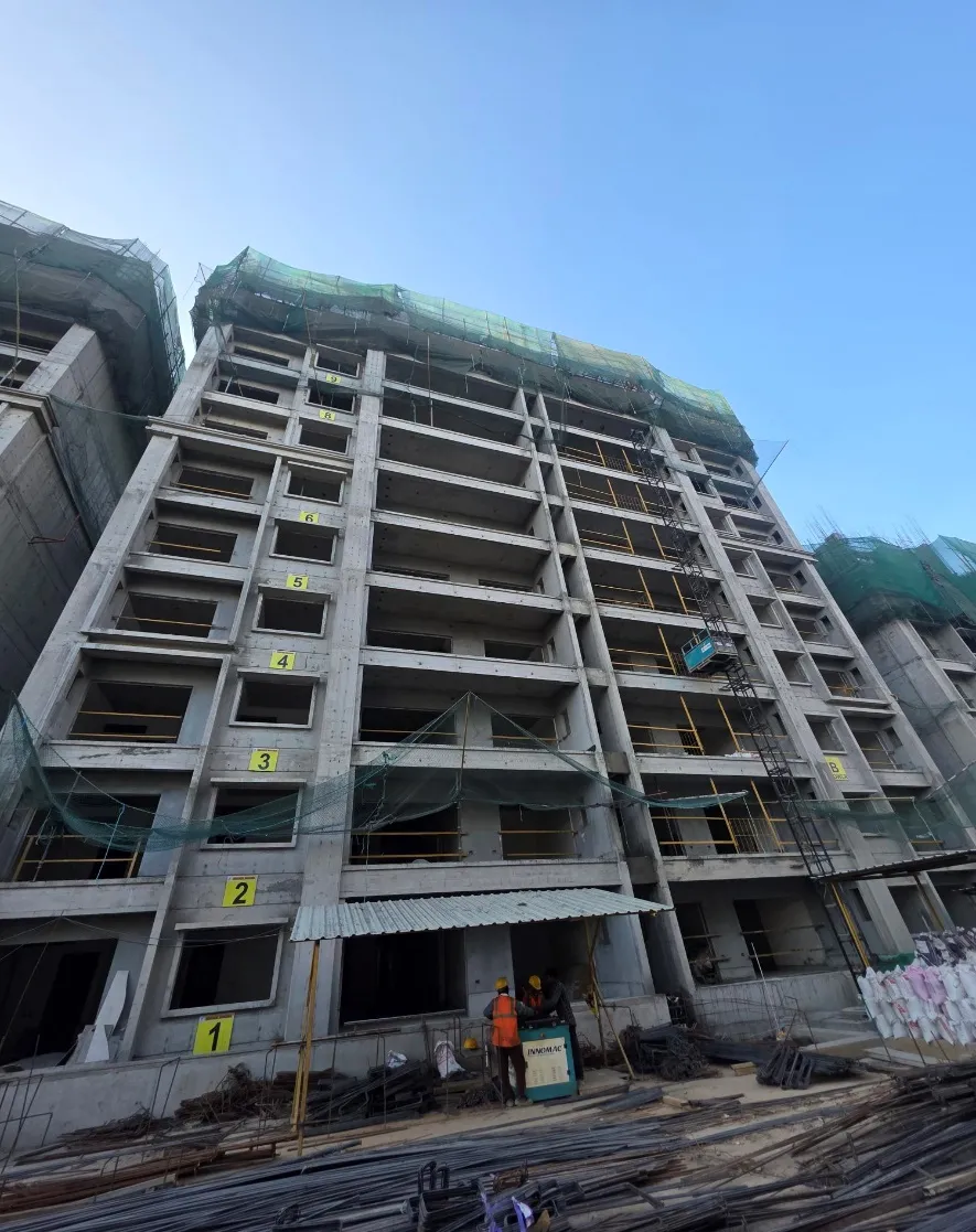 Tower B -Milestone Release -"On casting of 12th floor slab" - Status as on 11th