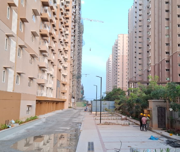 South face road and car parking area WIP