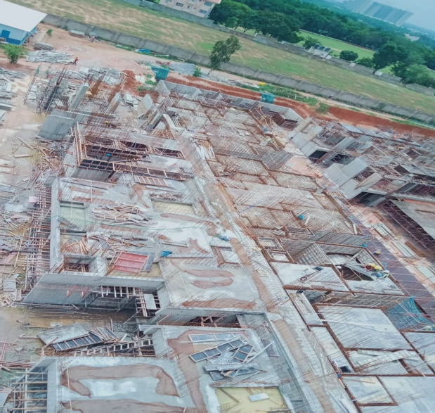 Tower C First floor shuttering & reinforcement is in progress