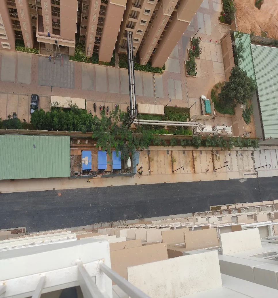 South & west face road and car parking area works completed