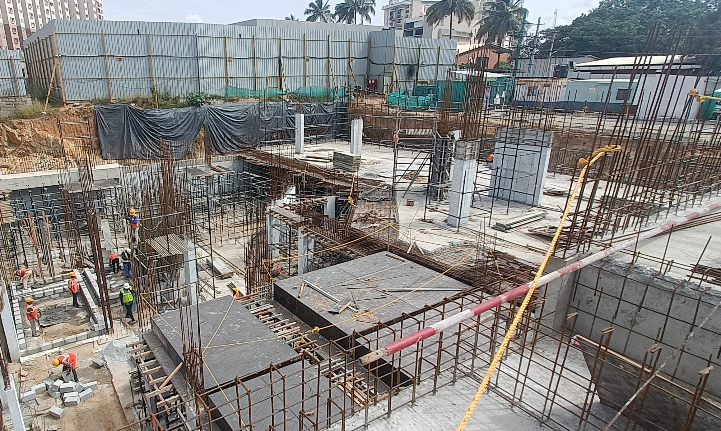 UB Slab Pour-1 casted Pour-2 shuttering work is in progress
