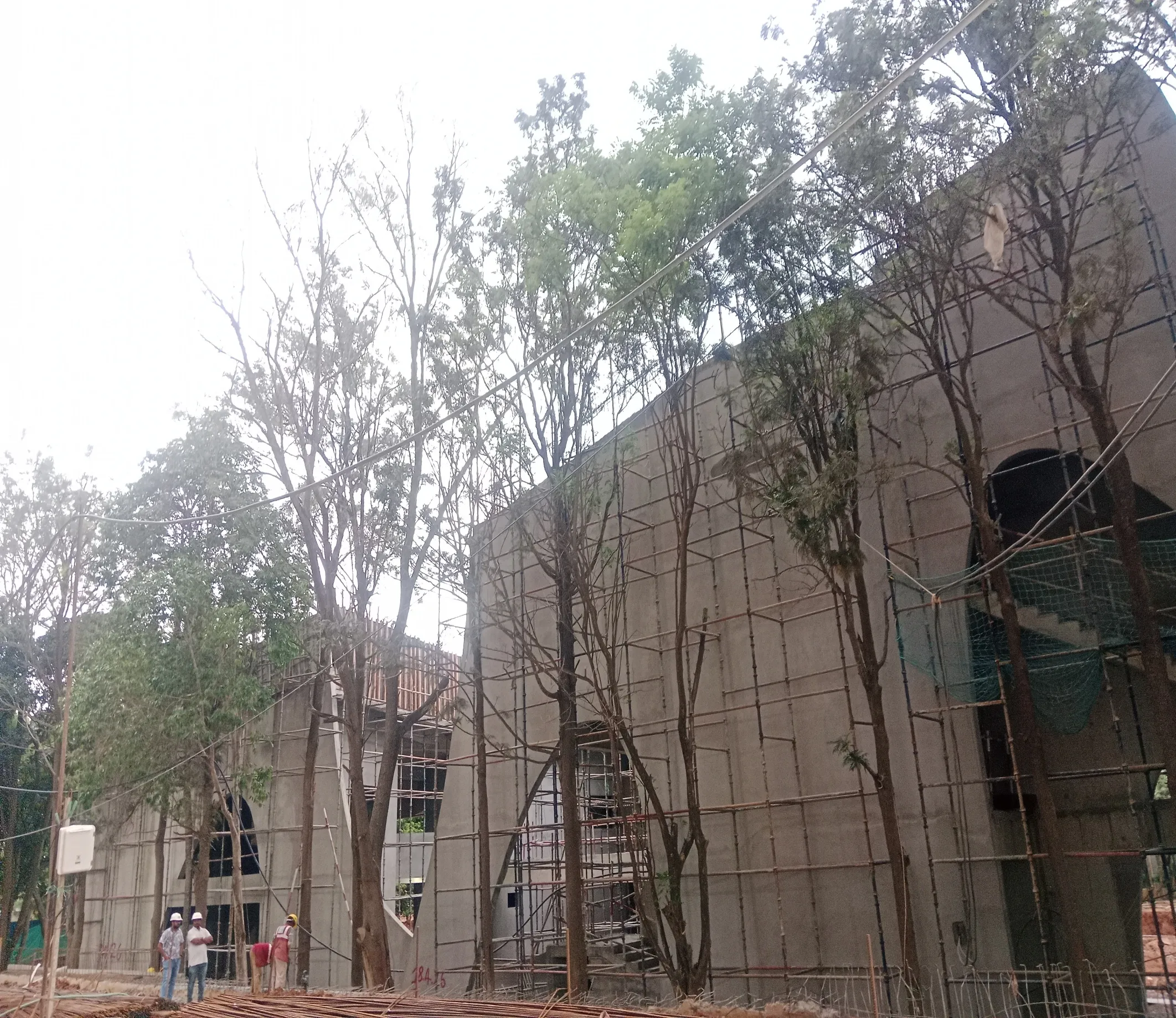 Club House | Roof shuttering & reinforcement work in progress. External & Internal plastering work in progress