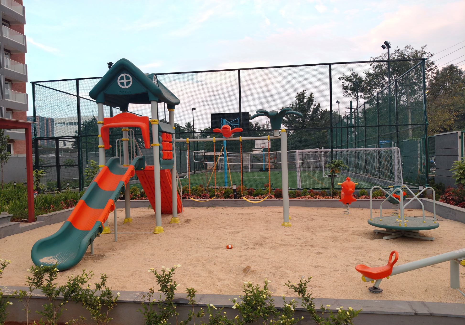 Kids play area works completed