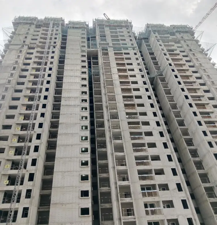 Above terrace floor concreting works in progress
