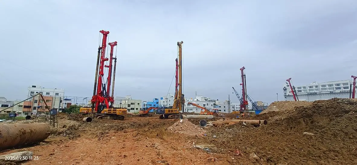 Tower 03 – Piling work completed & Tower 01 – Piling work in progress