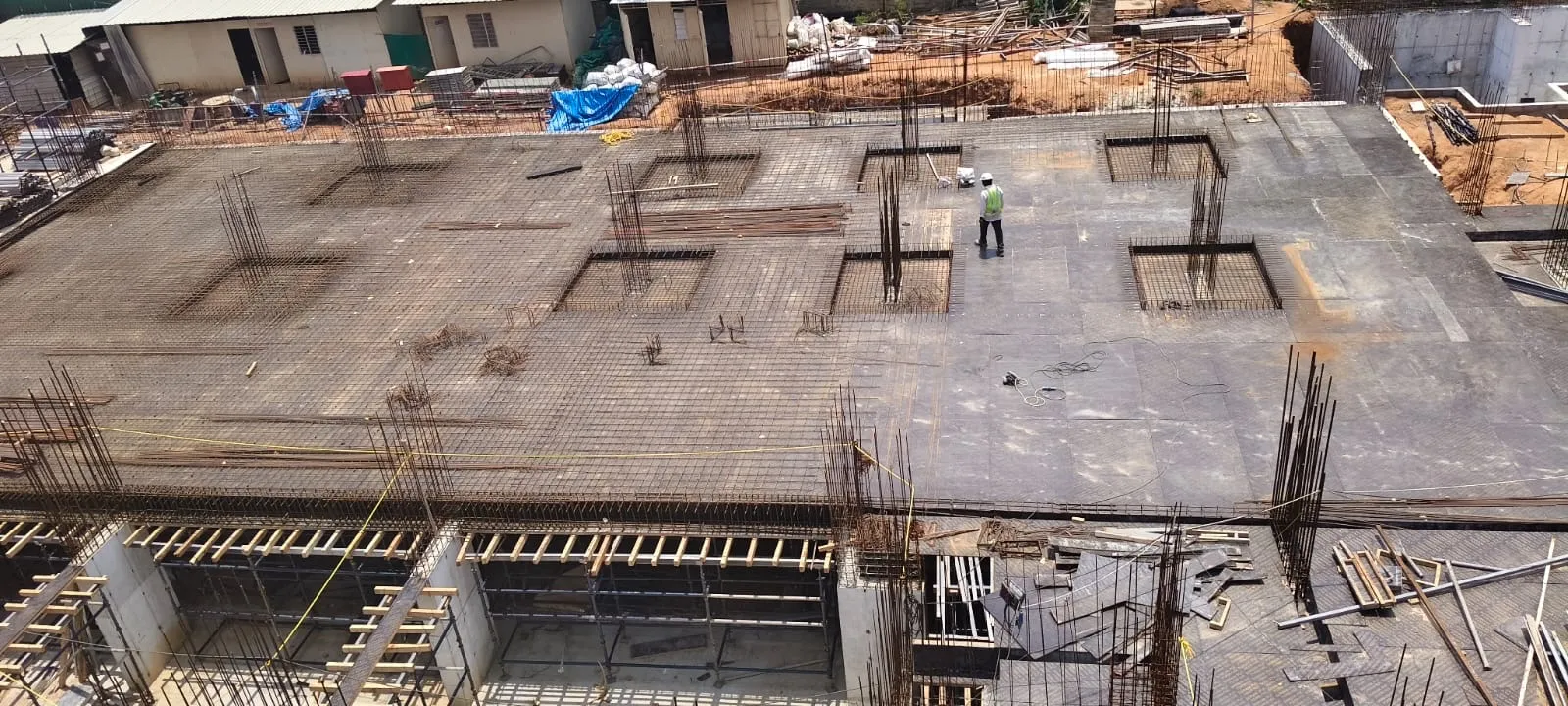 Tower C Upper Basement slab work in progress