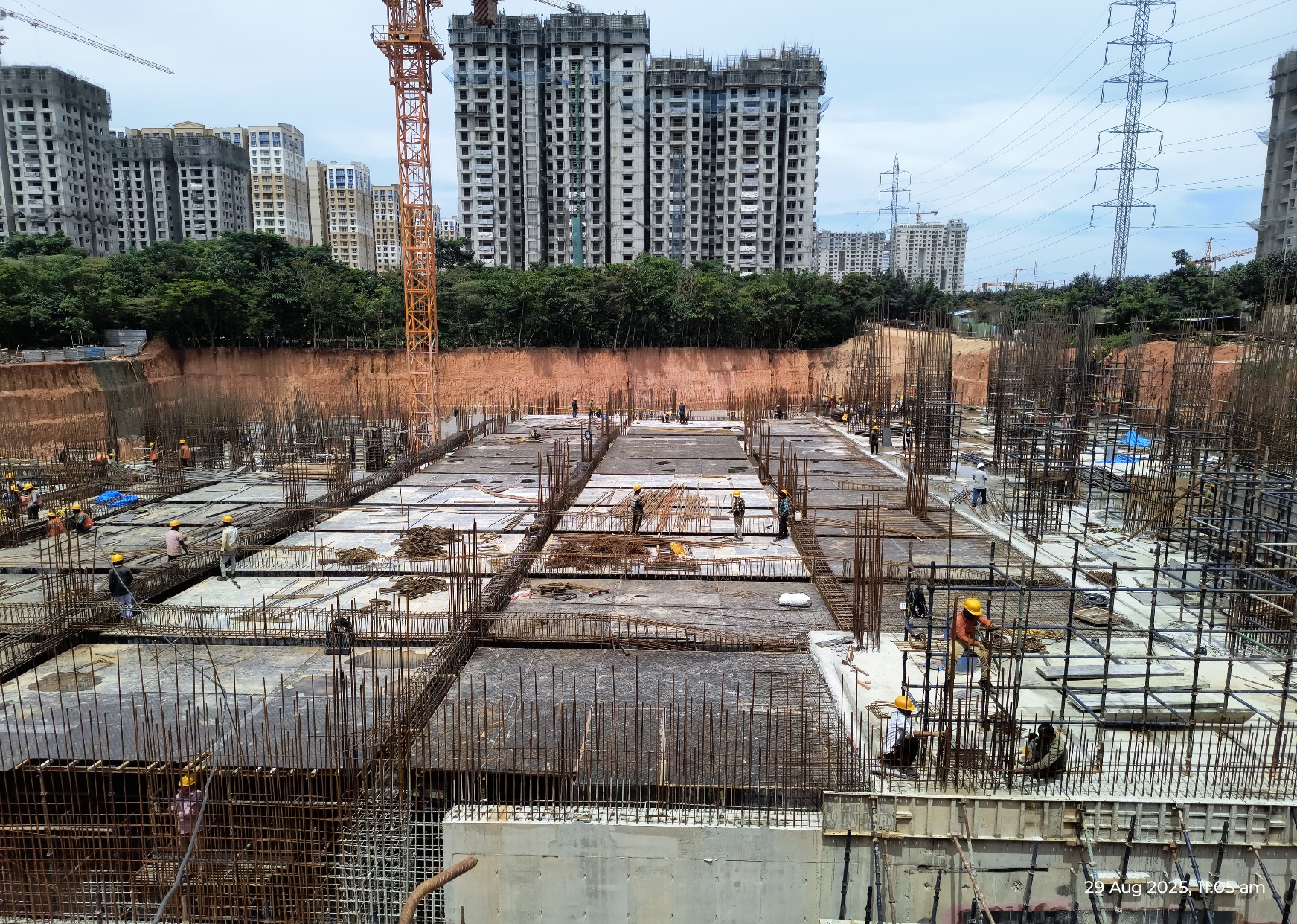 WING B – Upper basement 1 slab shuttering in progress