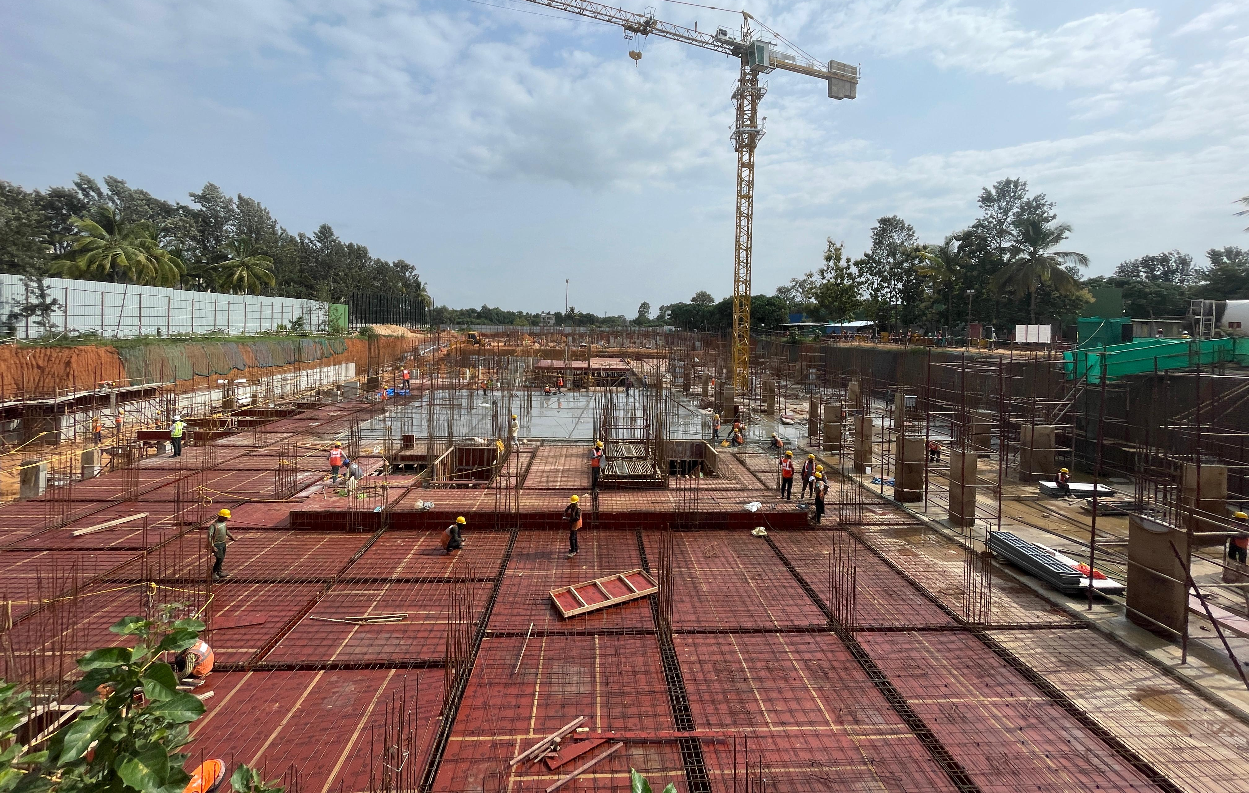 Tower A & B- Upper Basement Slab Works in Progress