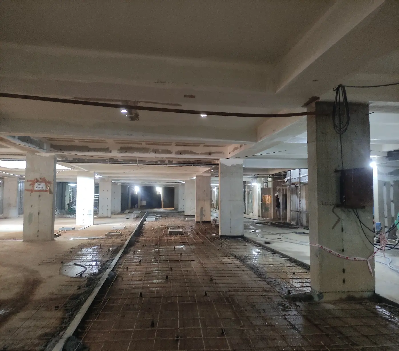 Concrete flooring works in progress