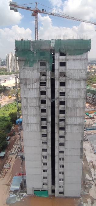 Parapet and Above Terrace work are in progress